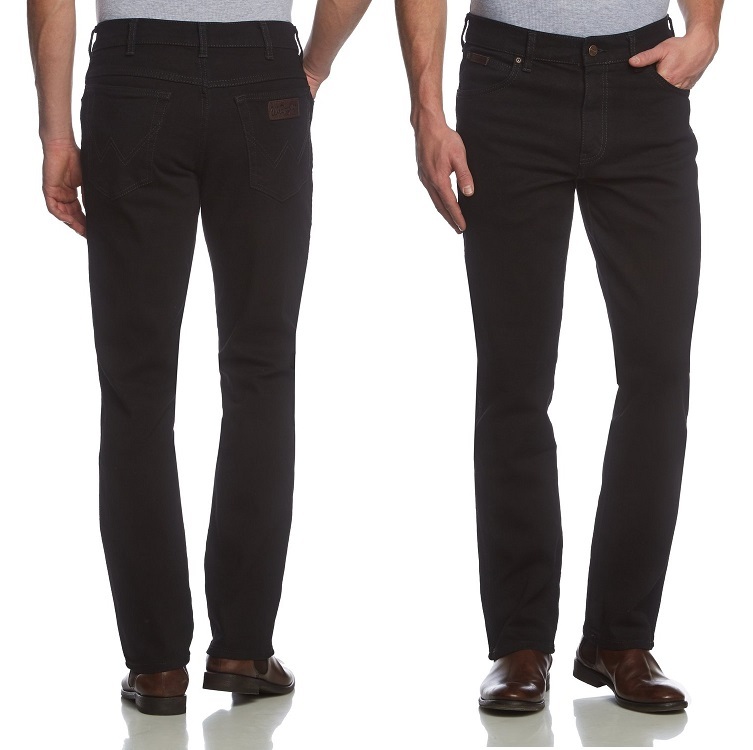 wrangler texas stretch black overdye
